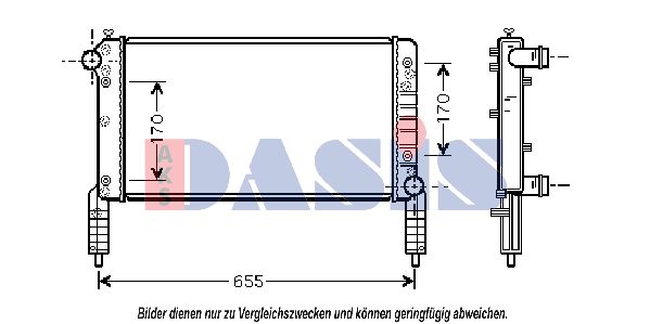 AKS DASIS Радиатор, охлаждение двигателя 080055N